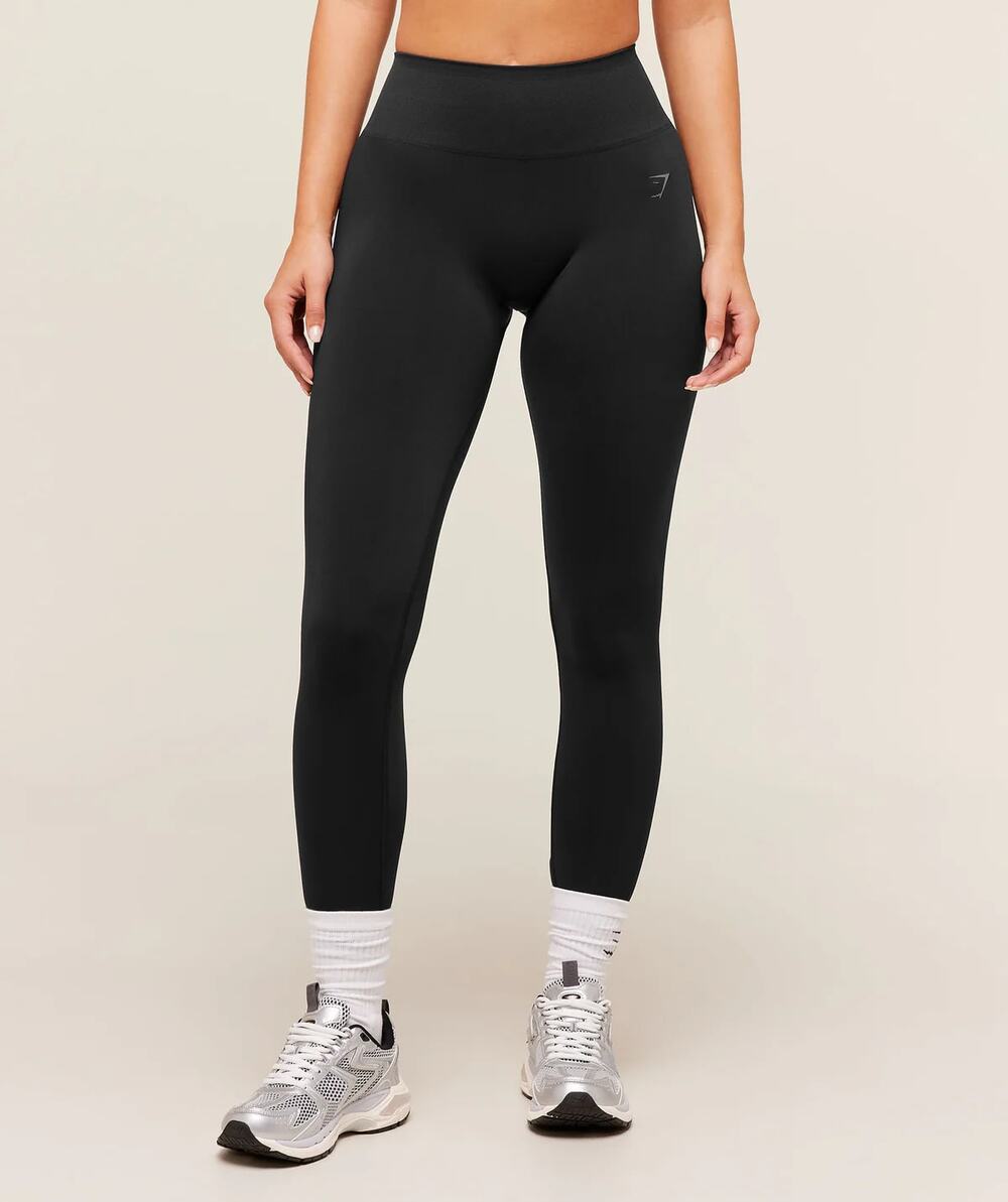 Gymshark Butt Scrunch Leggings – Black, Size M